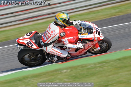 2008-05-11 Monza 0412 Superbike - Warm Up - Troy Bayliss - Ducati 1098 F08